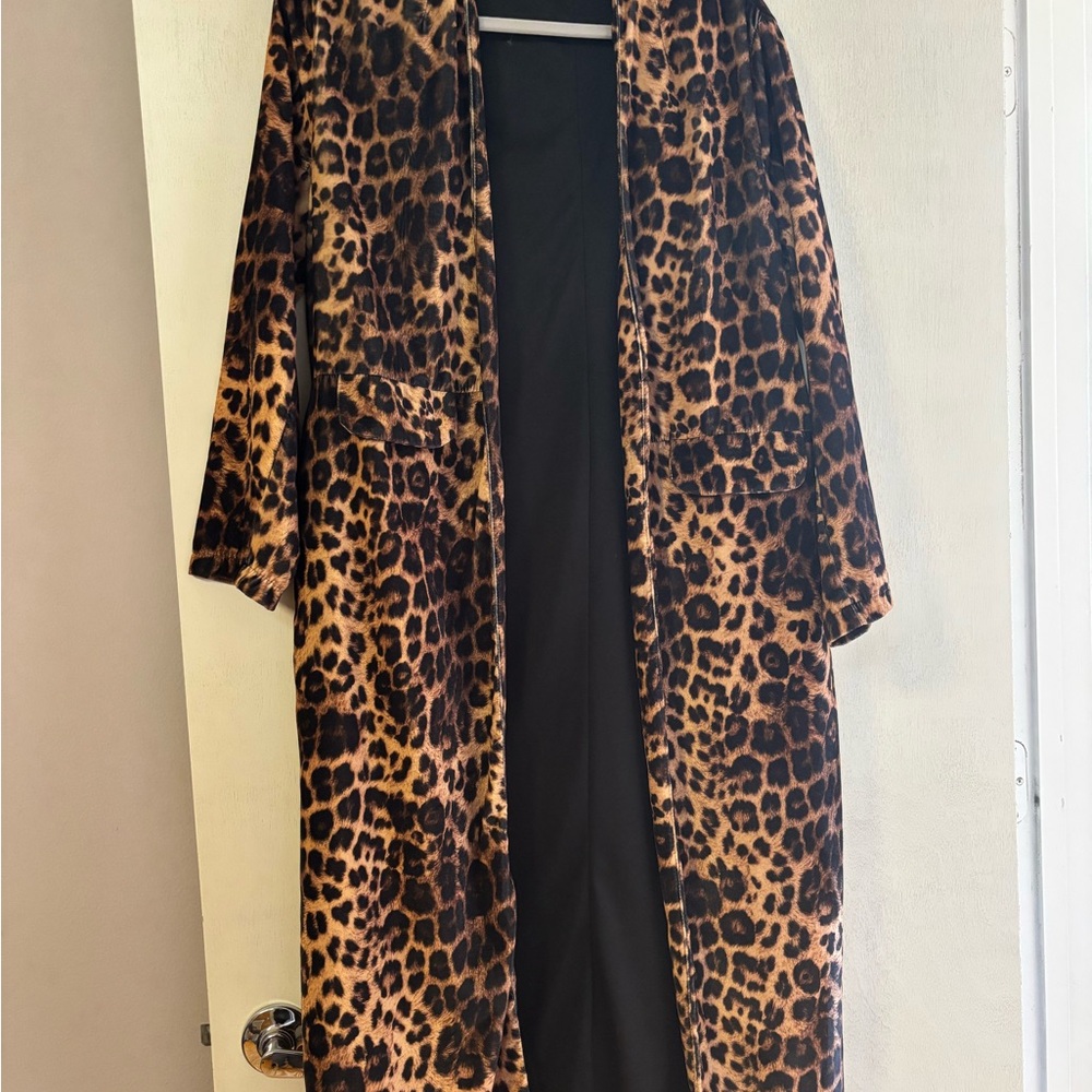 NSR Animal Print Coat with Black Accents